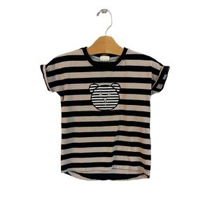 Turtledove London Kids Size 5-6  Organic Cotton T Shirt Bear